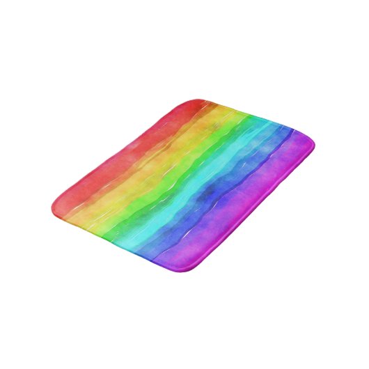 Waterverf Rainbow Stripes Design Mat (Gekanteld)