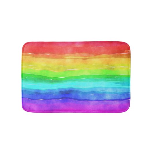 Waterverf Rainbow Stripes Design Mat (Voorkant)
