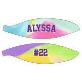 Waterverf Rainbow Swirl, gepersonaliseerd Basketbal (Panelen)