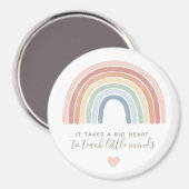 Waterverf Rainbow Teacher Appreciation Button Magneet (Voorkant / Achterkant)