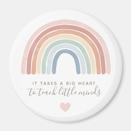 Waterverf Rainbow Teacher Appreciation Button Magneet