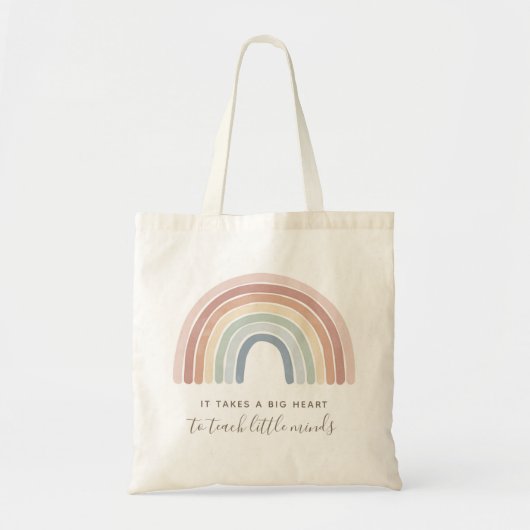 Waterverf Rainbow Teacher-waardering Tote Bag (Voorkant)