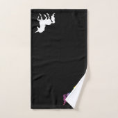 Waterverf Rainbow Unicorn Black White Pattern Bad Handdoek (Handdoek)