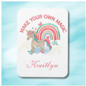 Waterverf Rainbow Unicorn Naam Magic Message Magneet
