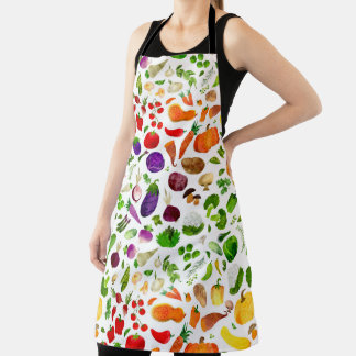 Waterverf Rainbow Vegetables Veggie Pattern Schort