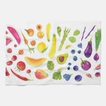 Waterverf Rainbow Veggies op de boerenmarkt