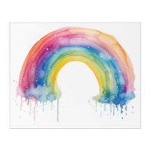 Waterverf Rainbow Wall Art
