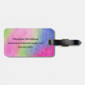 Waterverf Rainbow Yarn Joke Bagagelabel (Achterkant horizontaal)