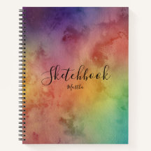 Waterverf Rainbown Elegant Calligraphy Sketchbook