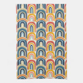 Waterverf Rainbows Earth-tonen Theedoek (Verticaal)