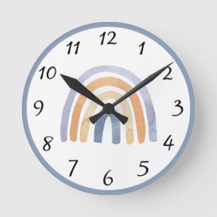 Waterverf Rainbows gepersonaliseerd Ronde Klok