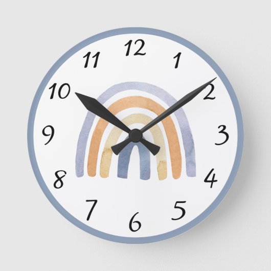 Waterverf Rainbows gepersonaliseerd Ronde Klok (Voorkant)