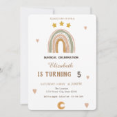 Waterverf Rainbows Stars Hearts Birthday Kaart (Voorkant)