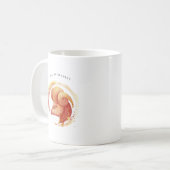 Waterverf Ram Astrologie Sterrenbeeld | Monogram Koffiemok (Voorkant links)