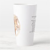 Waterverf Ram Astrologie Sterrenbeeld | Monogram Latte Mok (Voorkant)