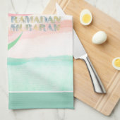 Waterverf Ramadan Halve Maan – Aanpasbaar Theedoek (Quarter Fold)