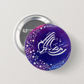 waterverf Ramadan Kareem Arabische kalligrafie Ronde Button 5,7 Cm (Voorkant /achterkant)