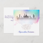 Waterverf Ramadan Kareem Feestdagenkaart (Voorkant / Achterkant)