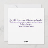 Waterverf Ramadan Kareem Feestdagenkaart (Achterkant)