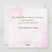 Waterverf Ramadan Kareem Holiday Kaart (Achterkant)