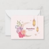 Waterverf Ramadan Kareem Notitiekaartje (Voorkant)