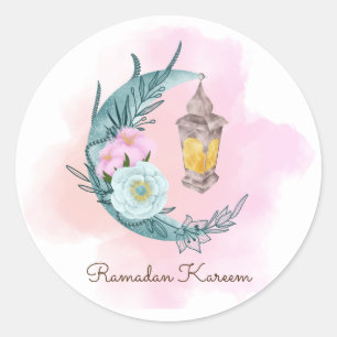 Waterverf Ramadan Kareem Round Sticker