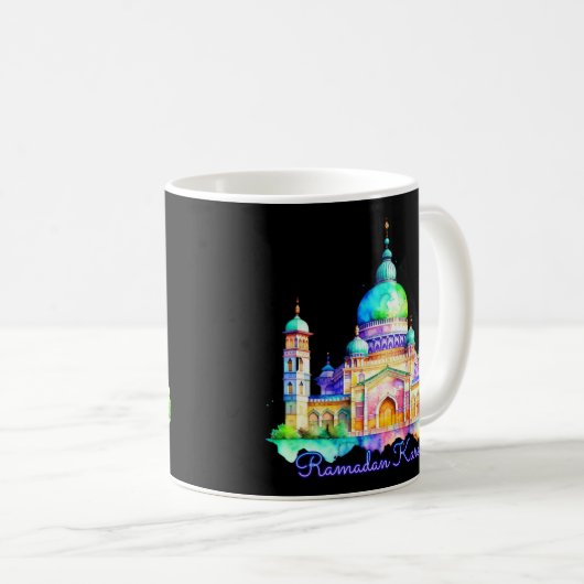 Waterverf Ramadan Moskee Koffiemok (Voorkant rechts)