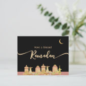 Waterverf Ramadan Mubarak | Ramadan Kareem Briefkaart (Staand voorkant)