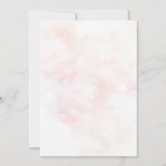 Waterverf Ranunculus Huwelijksuitnodiging Kaart (Achterkant)