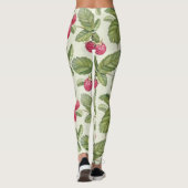 Waterverf Raspberry Naadloos Patroonontwerp Leggings (Achterkant)