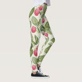 Waterverf Raspberry Naadloos Patroonontwerp Leggings (Rechts)