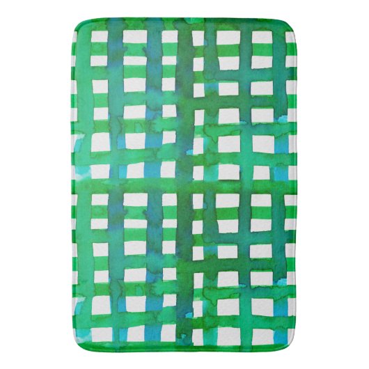 Waterverf raster - groen badmat (Voorkant Verticaal)