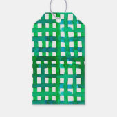Waterverf raster - groen cadeaulabel (Voorkant)