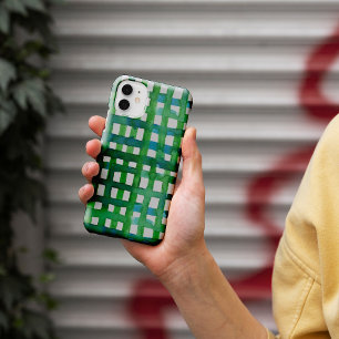 Waterverf raster - groen Case-Mate iPhone case