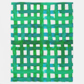 Waterverf raster - groen fleece deken (Voorkant)