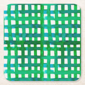 Waterverf raster - groen kartonnen onderzetters (Voorkant)