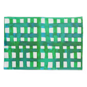 Waterverf raster - groen kussensloop (Achterkant)