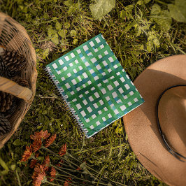 Waterverf raster - groen notitieboek