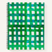 Waterverf raster - groen notitieboek (Voorkant)