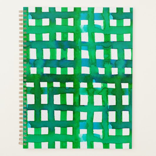 Waterverf raster - groen planner (Voorkant)