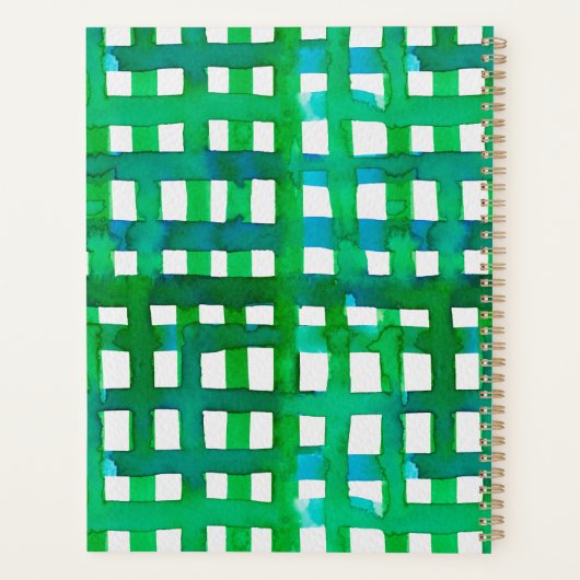 Waterverf raster - groen planner (Achterkant)