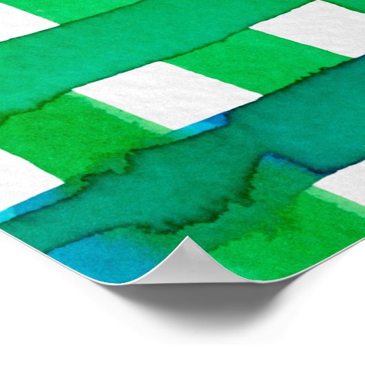 Waterverf raster - groen poster (Hoek)