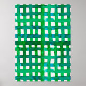 Waterverf raster - groen poster (Voorkant)