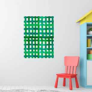 Waterverf raster - groen poster