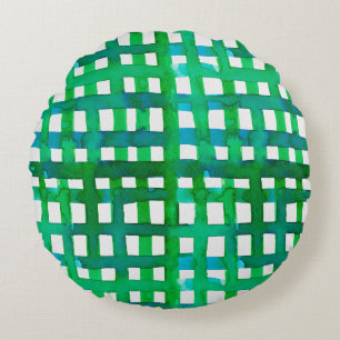 Waterverf raster - groen rond kussen