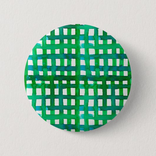 Waterverf raster - groen ronde button 5,7 cm (Voorkant)