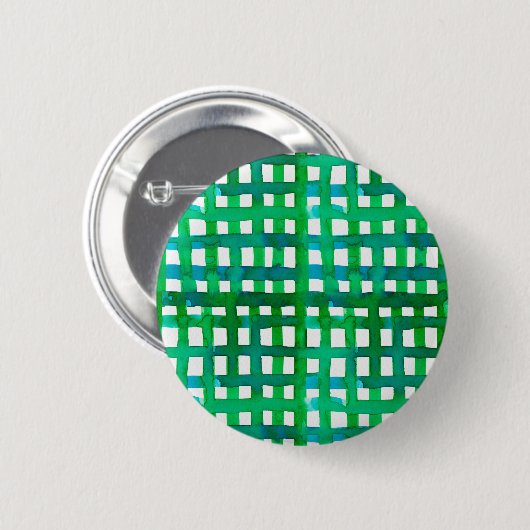 Waterverf raster - groen ronde button 5,7 cm (Voorkant /achterkant)