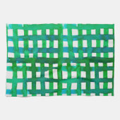 Waterverf raster - groen theedoek (Horizontaal)
