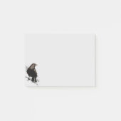 Waterverf Raven Bird Animal Art Black Post-it® Notes (Voorkant)