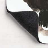 Waterverf Raven Bird & Animal Art Muismat (Hoek)